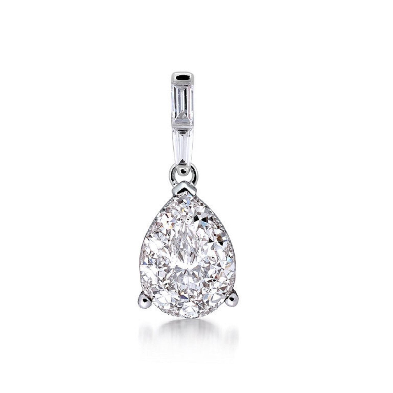 0.68 ctw Natural Diamonds | Color: F | Clarity: VS | 18k White Gold Pendant.