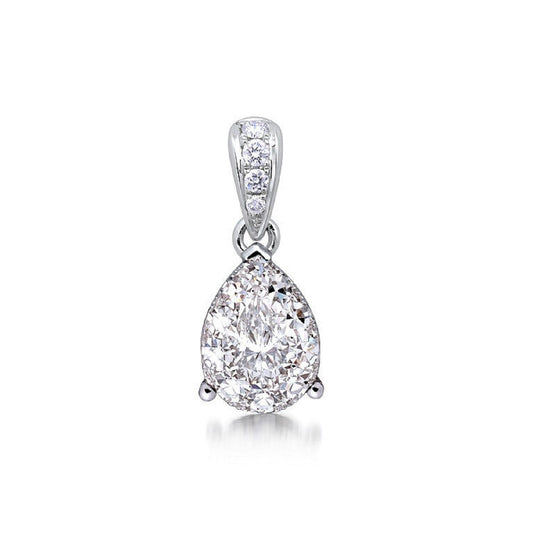 0.44 ctw Natural Diamonds | Color: F | Clarity: VS | 18k White Gold Pendant.