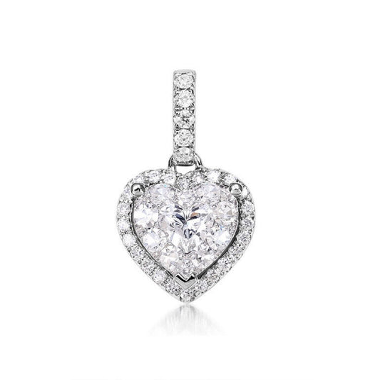 0.52 ctw Natural Diamonds | Color: F | Clarity: VS | 18k White Gold Necklace.