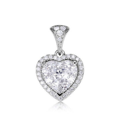 0.73 ctw Natural Diamonds | Color: F | Clarity: VS | 18k White Gold Pendant.