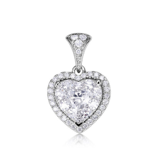 0.73 ctw Natural Diamonds | Color: F | Clarity: VS | 18k White Gold Pendant.