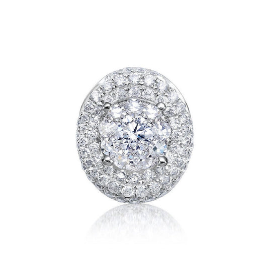 0.91 ctw Natural Diamonds | Color: F | Clarity: VS | 18k White Gold Pendant.