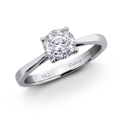 0.34 ctw Natural Diamonds | Color: F | Clarity: VS | 18k White Gold Ring
