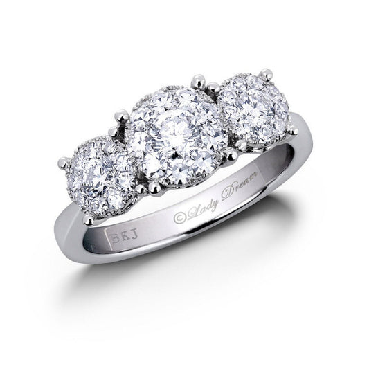 1.20 ctw Natural Diamonds | Color: F | Clarity: VS | 18k White Gold Ring