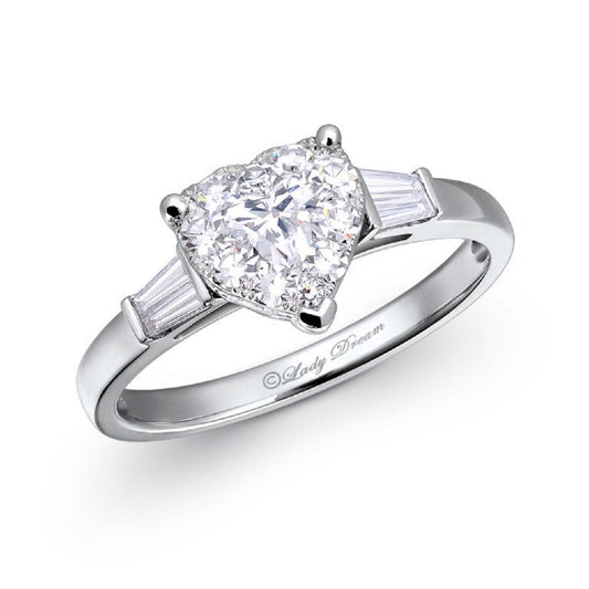 0.76 ctw Natural Diamonds | Color: F | Clarity: VS | 18k White Gold Ring