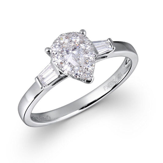 0.55 ctw Natural Diamonds | Color: F | Clarity: VS | 18k White Gold Ring