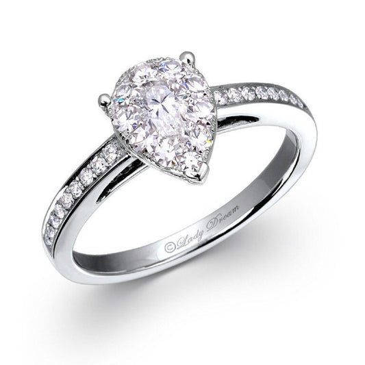 0.71 ctw Natural Diamonds | Color: F | Clarity: VS | 18k White Gold Ring
