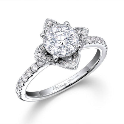 1.00 ctw Natural Diamonds | Color: F | Clarity: VS | 18k White Gold Ring