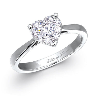 0.60 ctw Natural Diamonds | Color: F | Clarity: VS | 18k White Gold Ring