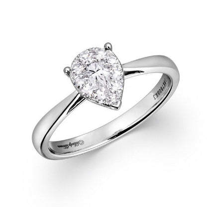 0.40 ctw Natural Diamonds | Color: F | Clarity: VS | 18k White Gold Ring