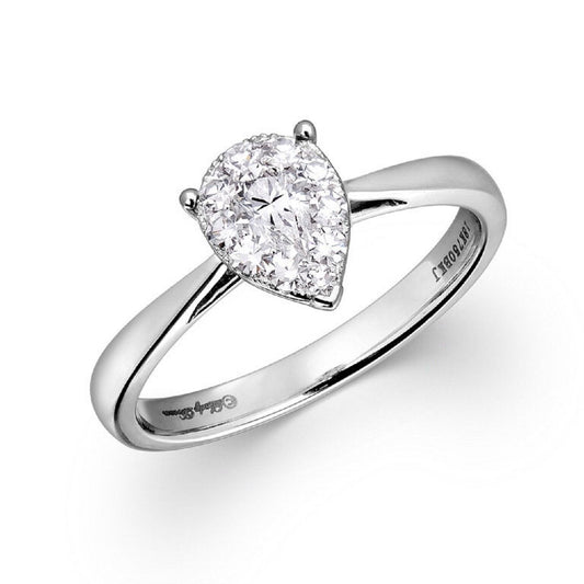 0.40 ctw Natural Diamonds | Color: F | Clarity: VS | 18k White Gold Ring