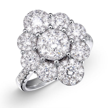 18K WHITE GOLD RING F COLOR VS QUALITY D-2.28