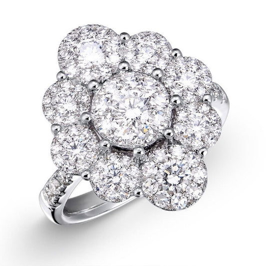 18K WHITE GOLD RING F COLOR VS QUALITY D-2.28
