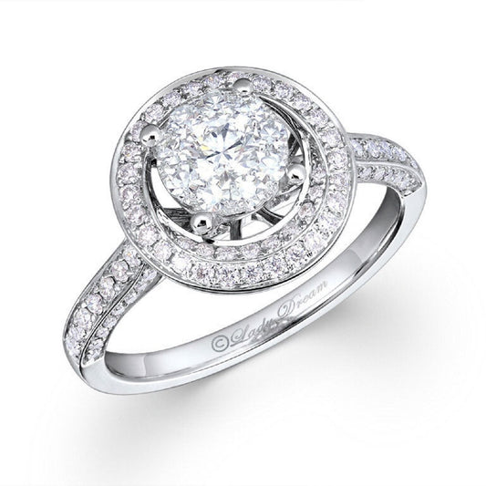 0.80 ctw Natural Diamonds | Color: F | Clarity: VS | 18k White Gold Ring