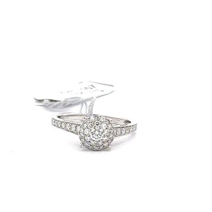 0.86 ctw Natural Diamond Ring | 18k White Gold | 3.1 Gram.