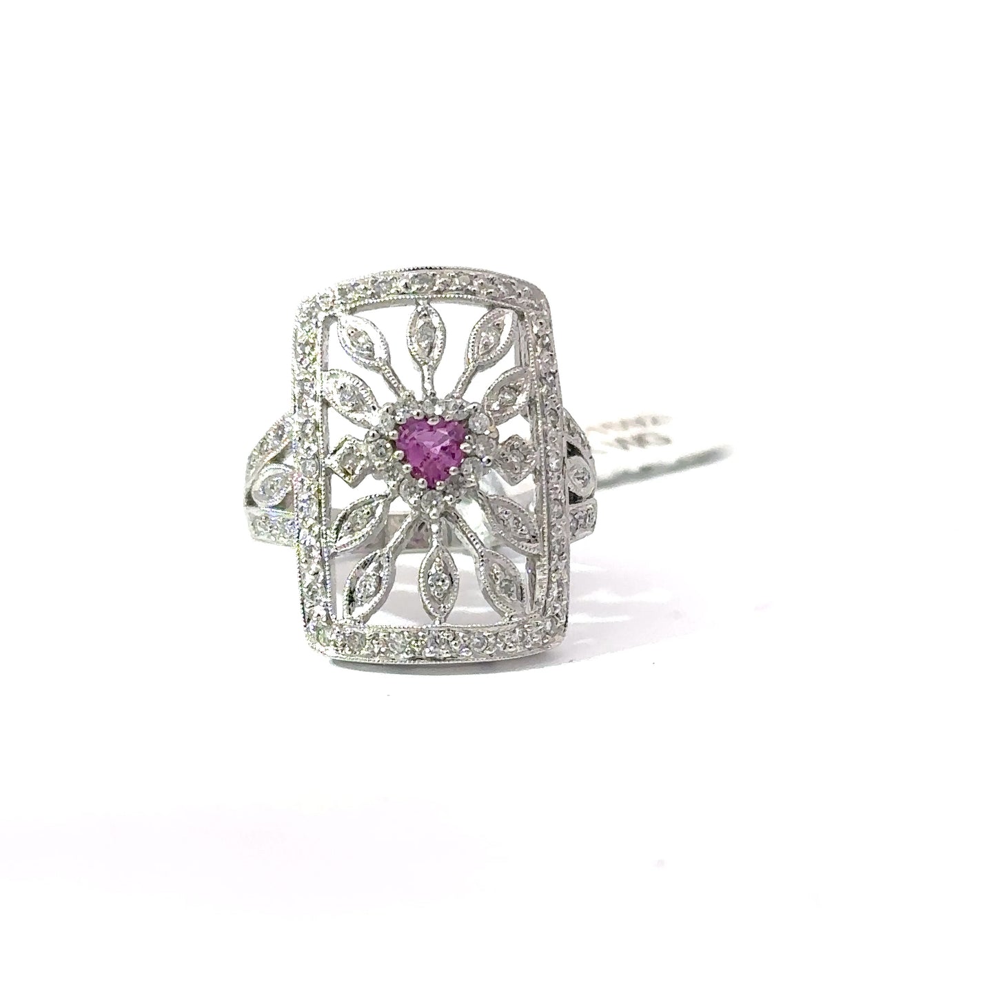 18K White Gold Ring.
