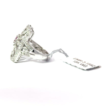 18K White Gold Ring.