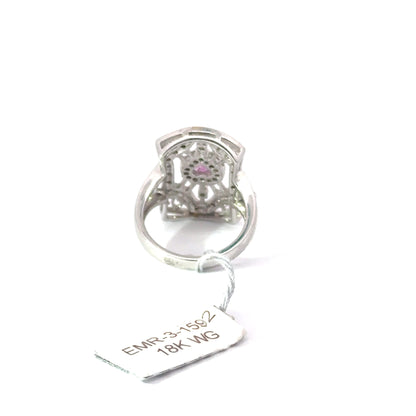 18K White Gold Ring.