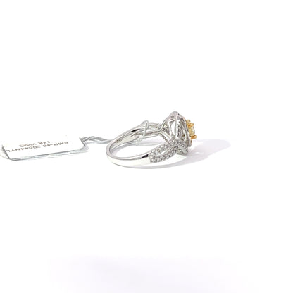 1.17ct Total Natural Diamonds Including Center Stone | 14K YWG Ring