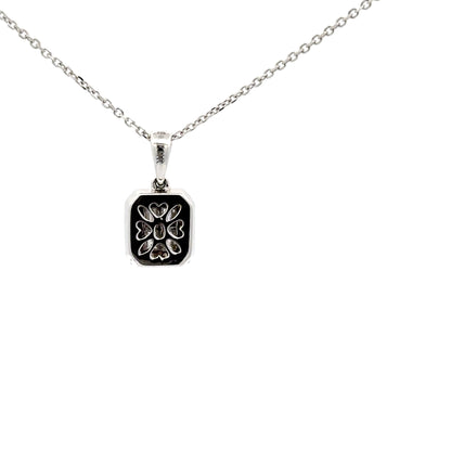 0.54 ctw Natural Diamonds Pendant | 18k White Gold.