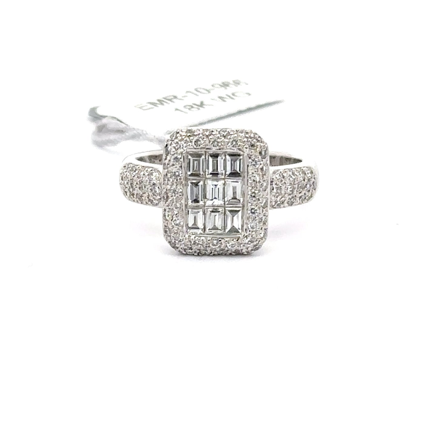 1.05 ctw Natural Diamond Ring | 18K White Gold
