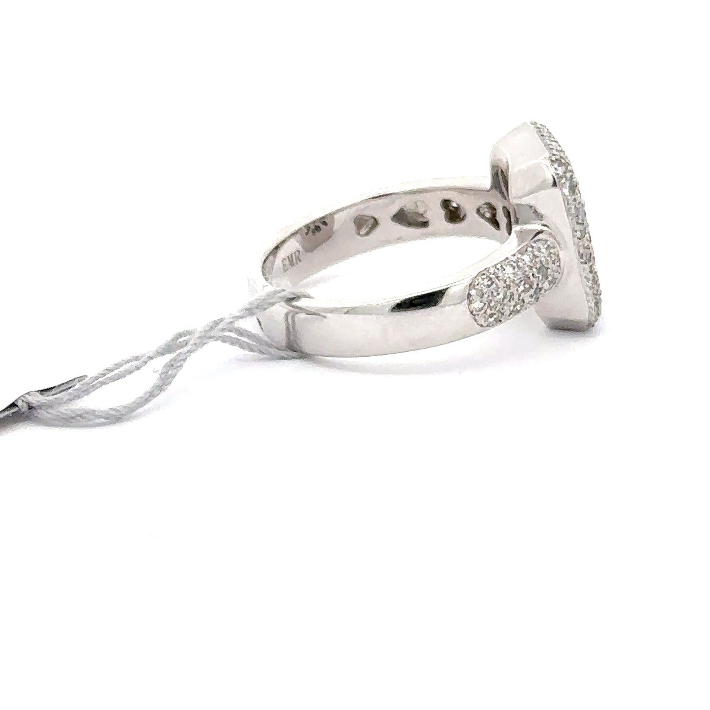 1.05 ctw Natural Diamond Ring | 18K White Gold