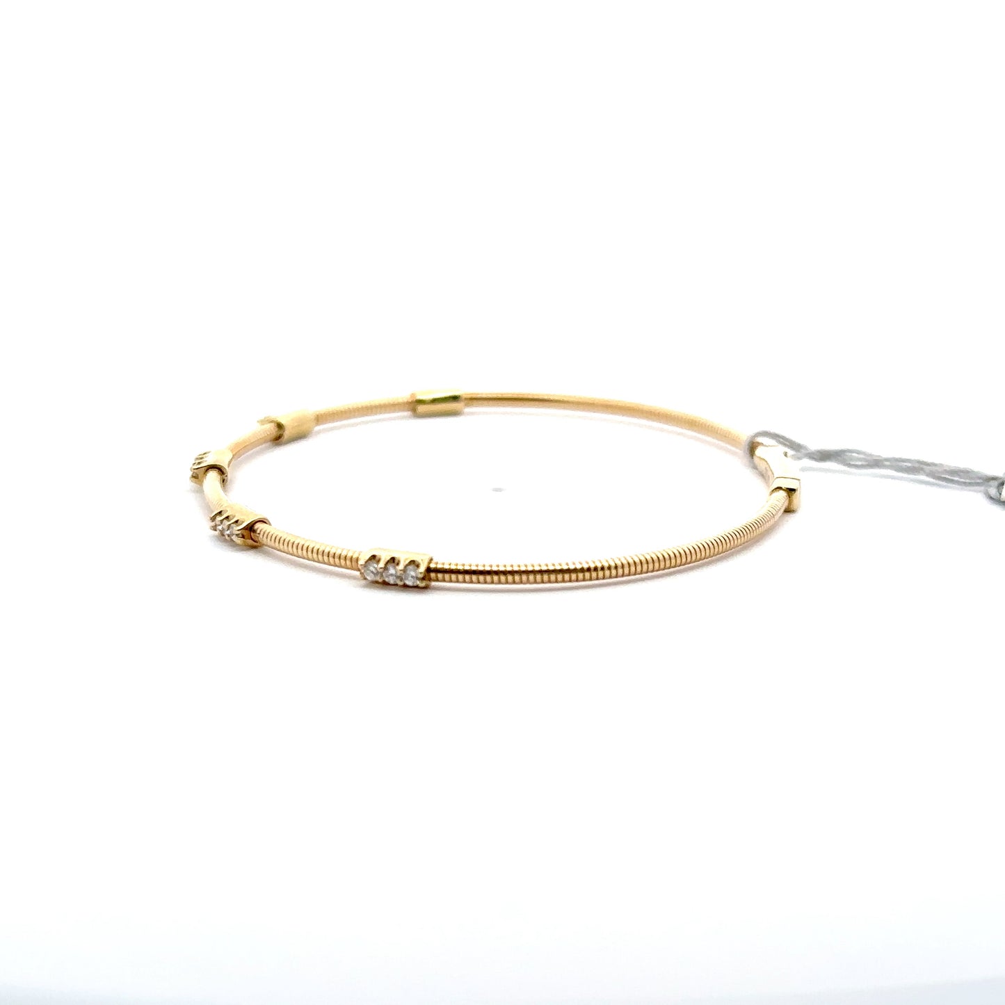 0.25 ctw Flexible Bangle | 14k Yellow Gold.