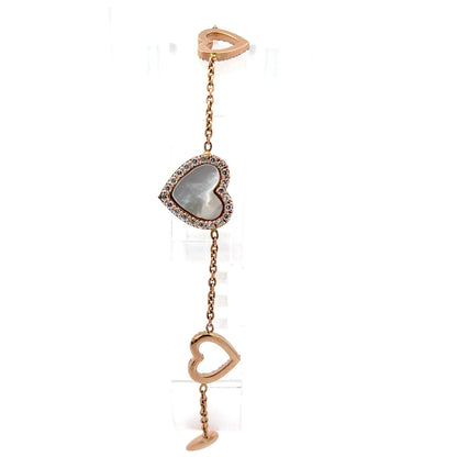 0.36 ctw Natural Diamond | Mother of Pearl | 14K Rose Gold