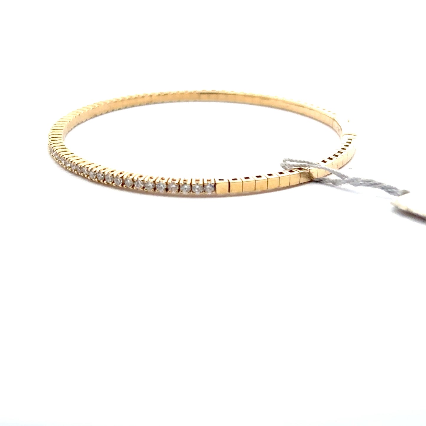 1.07 ctw Flexible Bangle | 14k Yellow Gold.