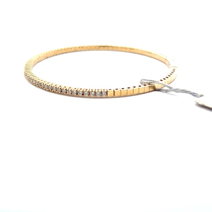 1.07 ctw Flexible Bangle | 14k Yellow Gold.