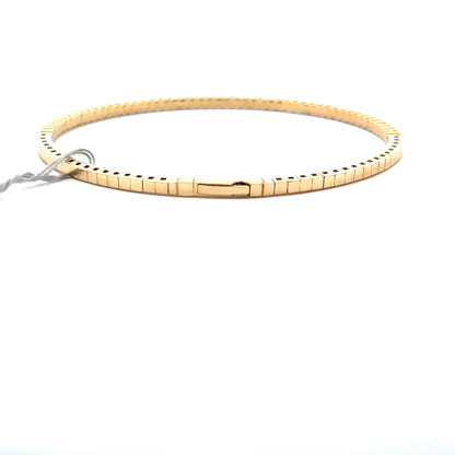1.07 ctw Flexible Bangle | 14k Yellow Gold.