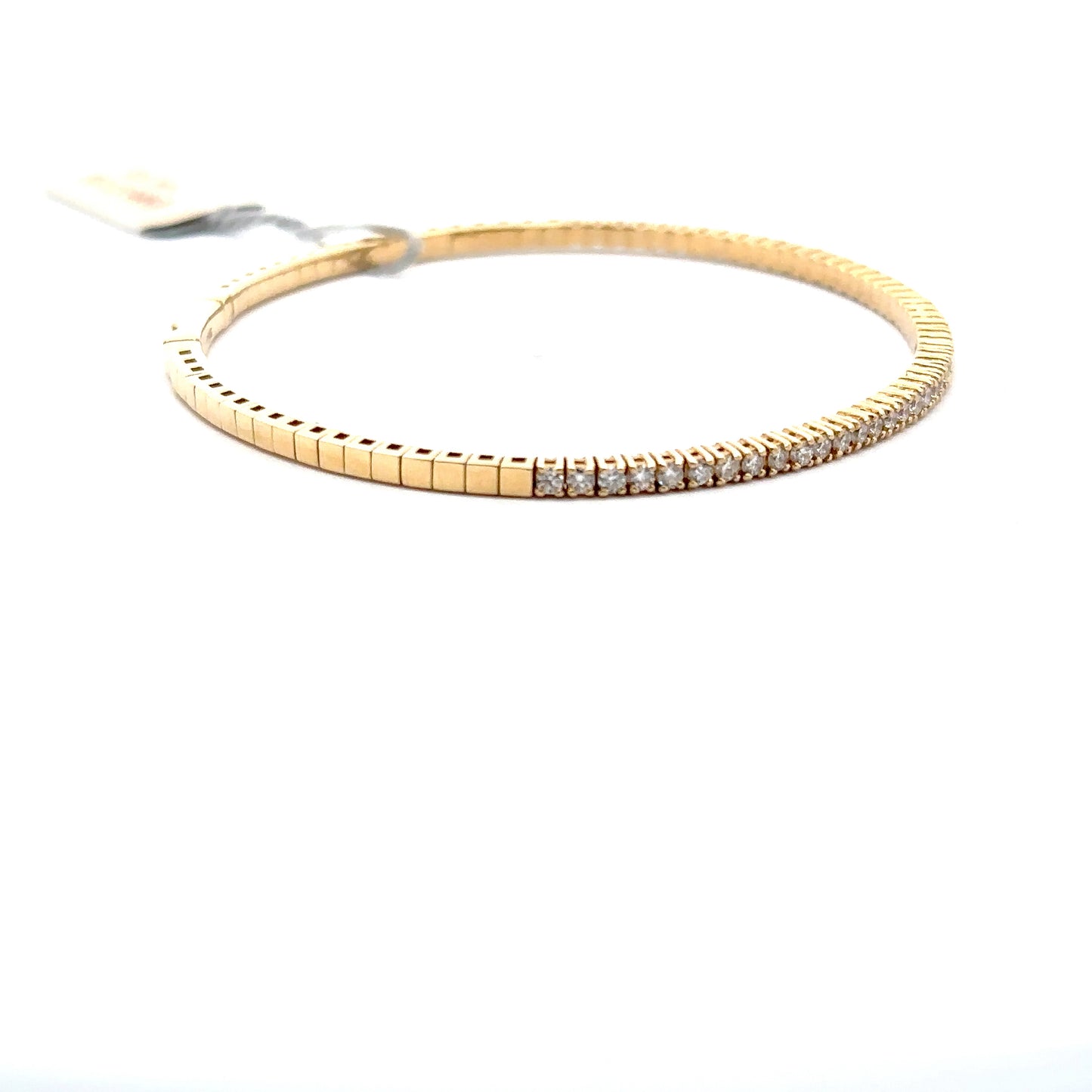 1.07 ctw Flexible Bangle | 14k Yellow Gold.