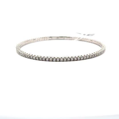 2.65 ctw Flexible Bangle | 14k White Gold.