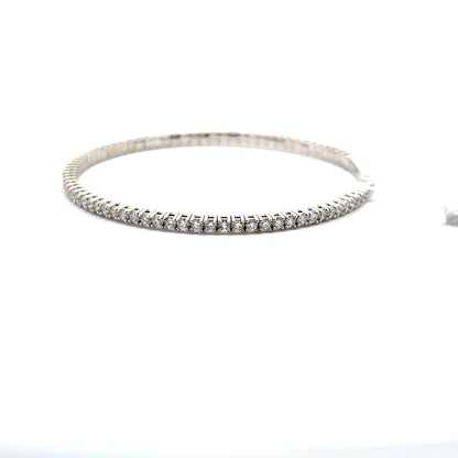 2.65 ctw Flexible Bangle | 14k White Gold.
