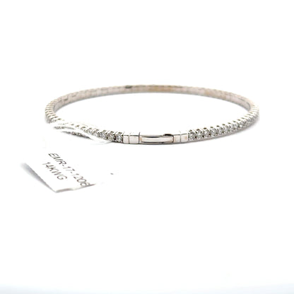 2.65 ctw Flexible Bangle | 14k White Gold.