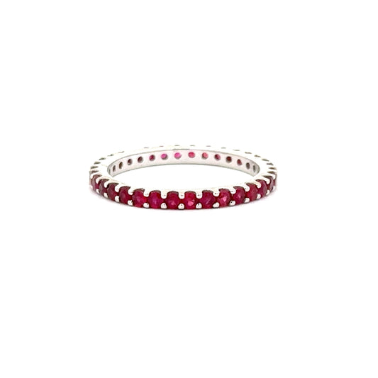 1.02ct Natural Ruby Diamonds Band | 14K WG