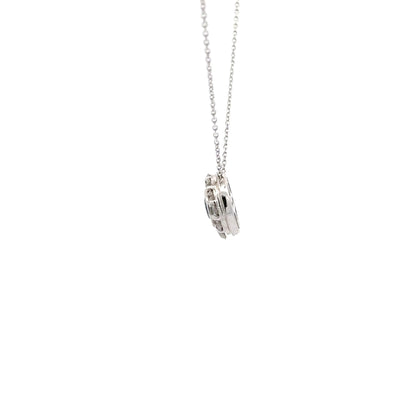 0.65 ct Natural Blue Sapphire Necklace | 0.45 ct Natural Diamonds | 14k White Gold