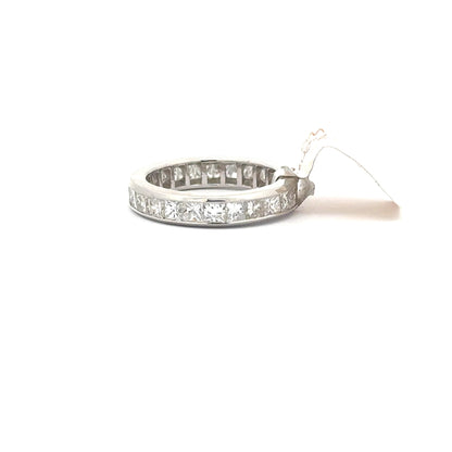 6.15ct Natural Diamond Channel-Set Band Ring | 14K WG