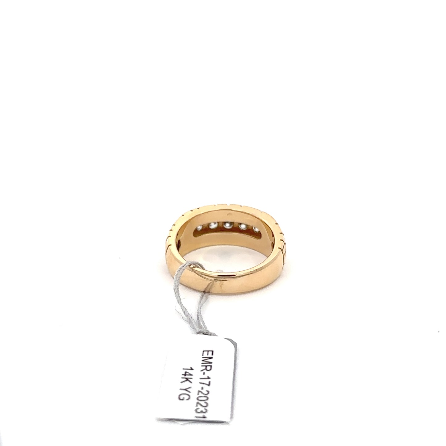 14k Men’s YG Ring with Round Diamonds