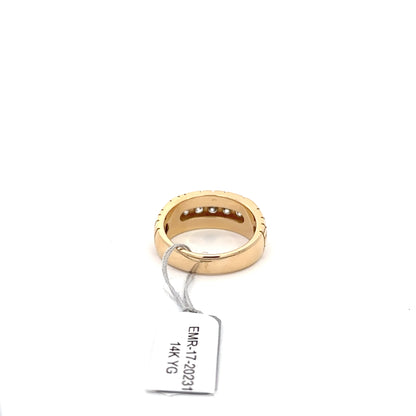 14k Men’s YG Ring with Round Diamonds