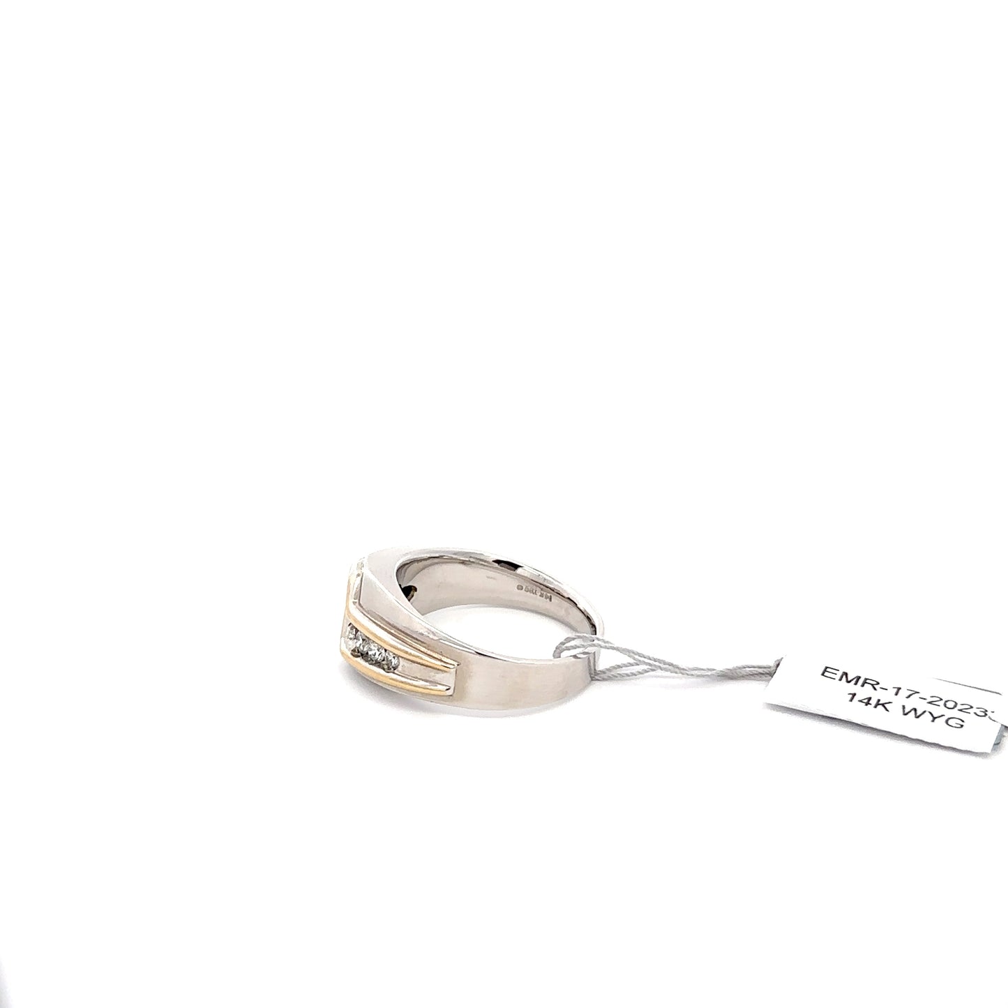 14k YWG Men’s Ring with Round Diamonds