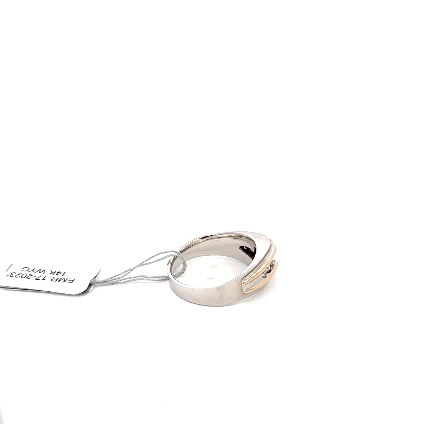 14k YWG Men’s Ring with Round Diamonds