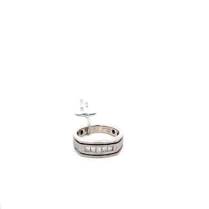 14k WG Men’s Ring with Round Diamonds