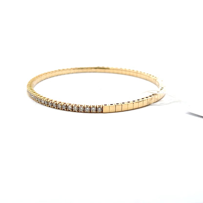 1.52 ctw Flexible Bangle | 14k Yellow Gold.