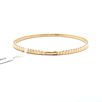 1.52 ctw Flexible Bangle | 14k Yellow Gold.