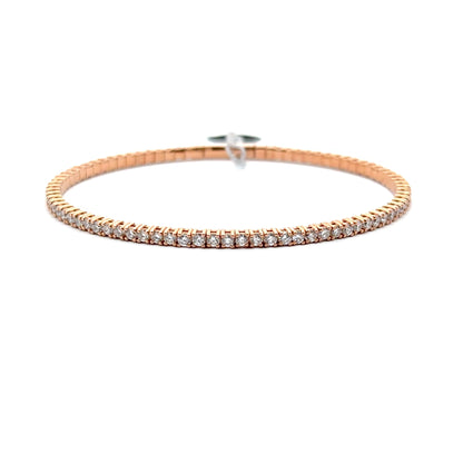 6.25 ctw Flexible Bangle | 14k Rose Gold.