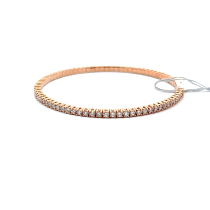 6.25 ctw Flexible Bangle | 14k Rose Gold.