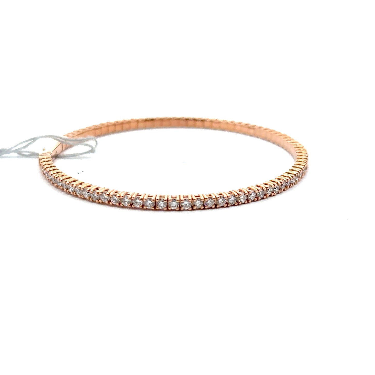 6.25 ctw Flexible Bangle | 14k Rose Gold.