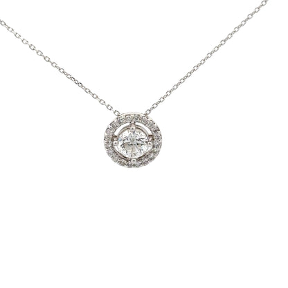 0.51 ct Natural Center Diamond | 0.12 ctw Natural Side Diamonds | 14k White Gold.