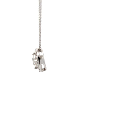 0.51 ct Natural Center Diamond | 0.12 ctw Natural Side Diamonds | 14k White Gold.